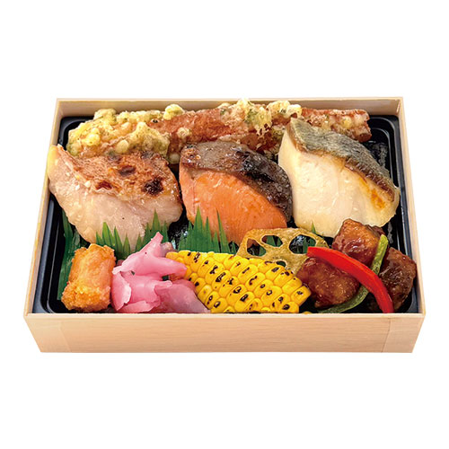 魚道楽 3種の西京焼のっけ盛り弁当