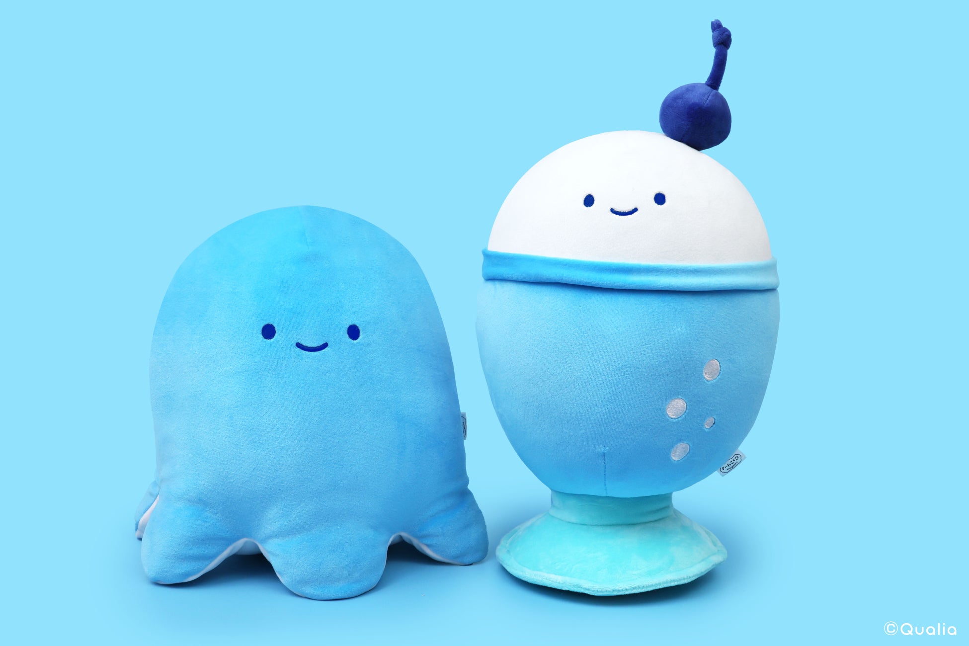 にっこりーノ Qualiaカラーぬいぐるみの展示イメージ