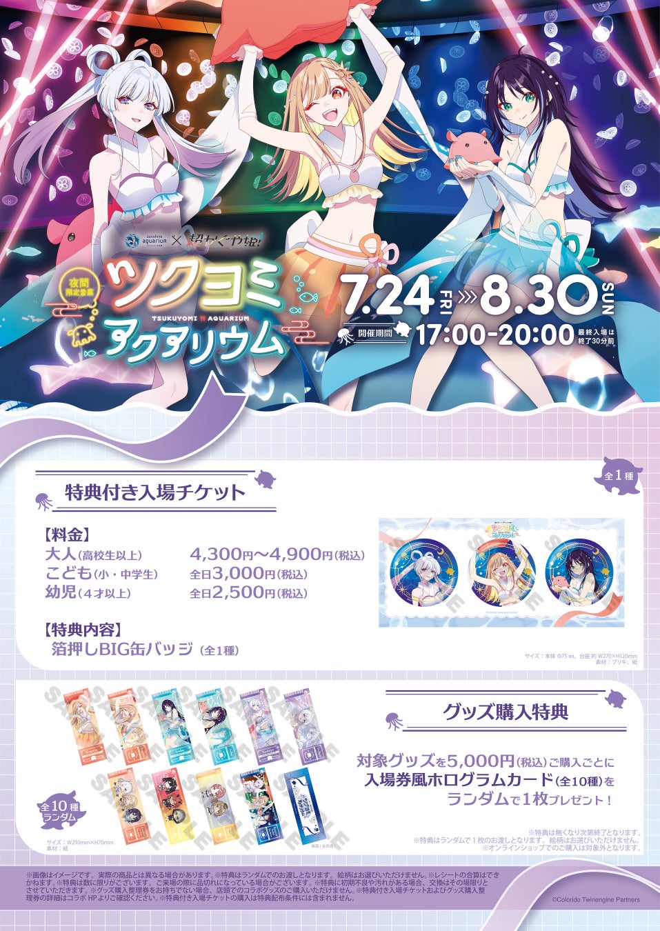 特典付き入場チケットの案内画像